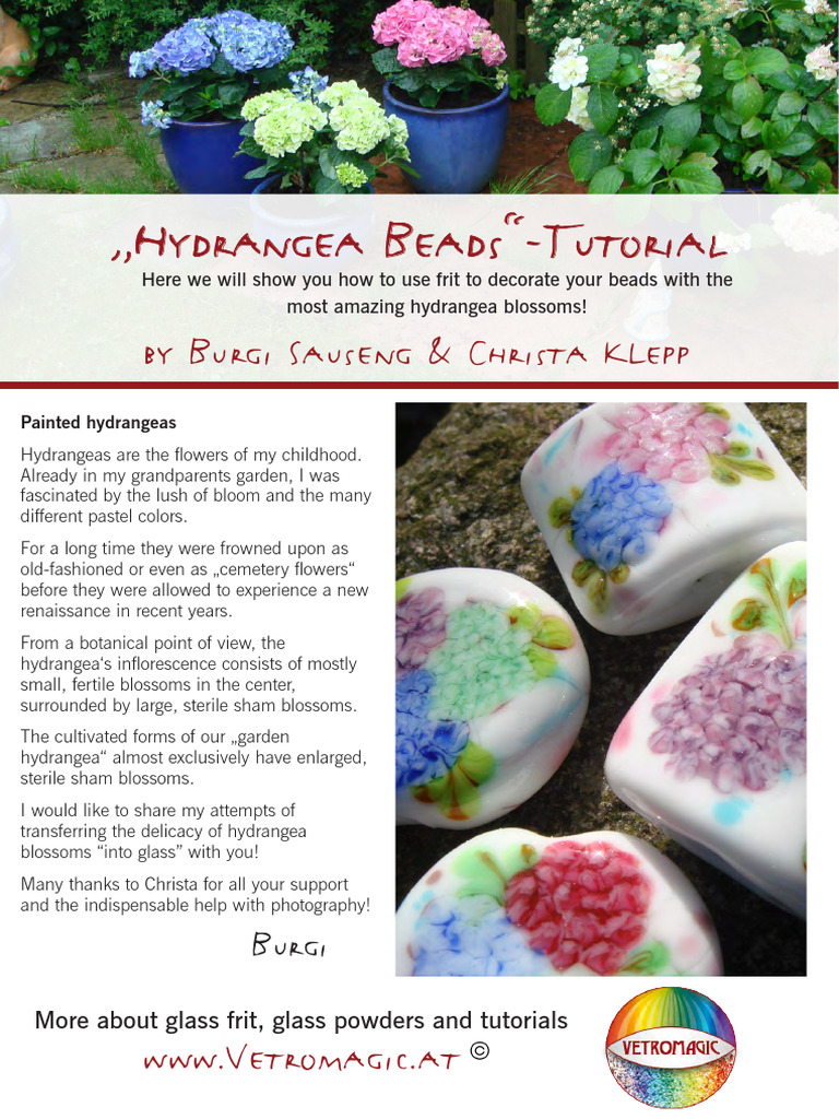 Hydrangea Beads Tutorial Web Vetromagic | PDF | Color