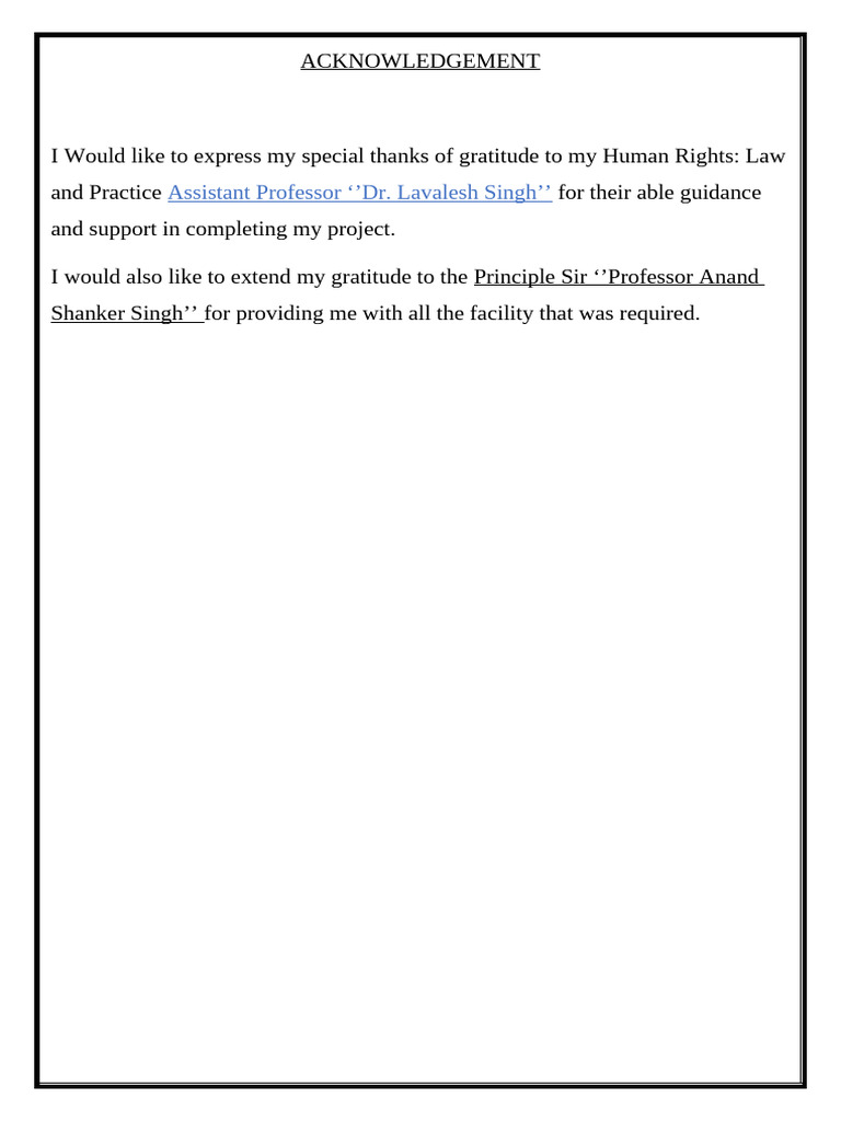 Acknowledgement | PDF