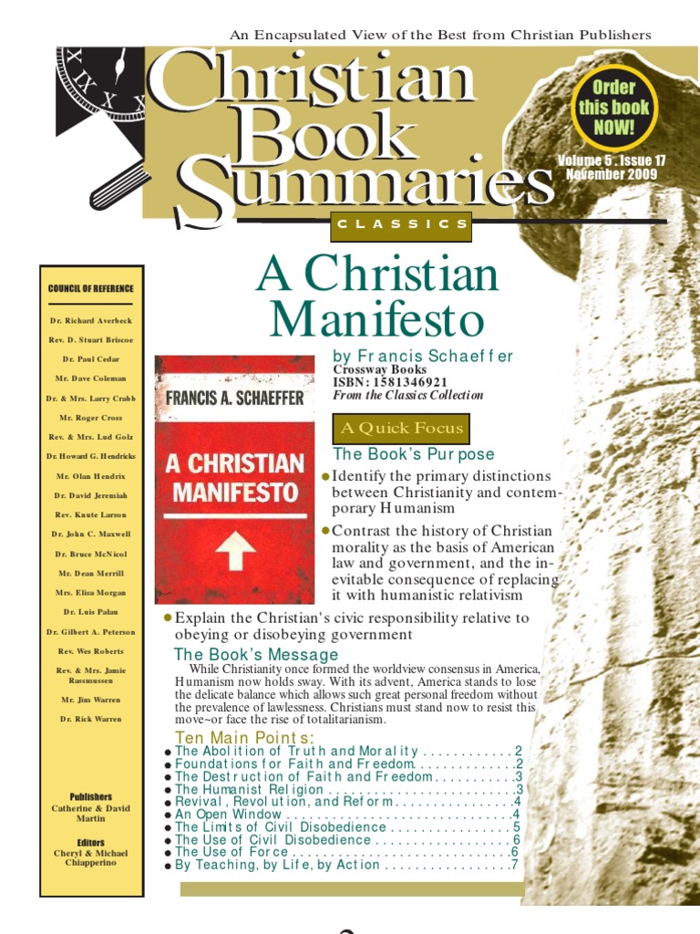 A Christian Manifesto by Francis Schaeffer | PDF | Natural And Legal