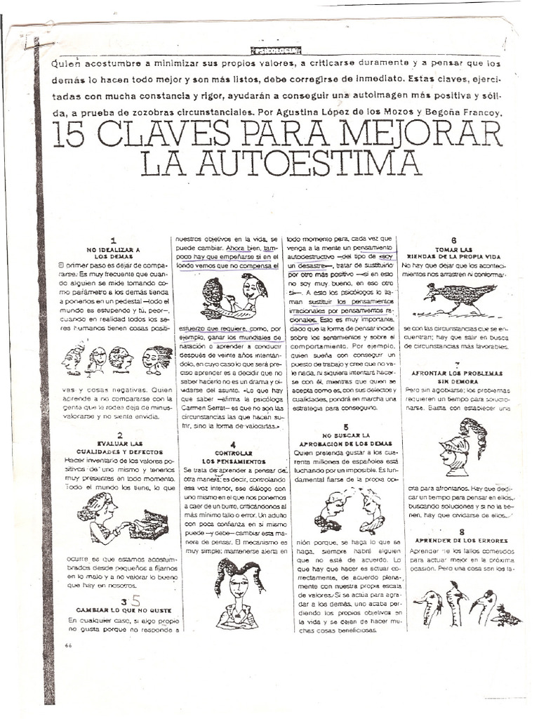 15 Claves para Mejorar La Autoestima | PDF