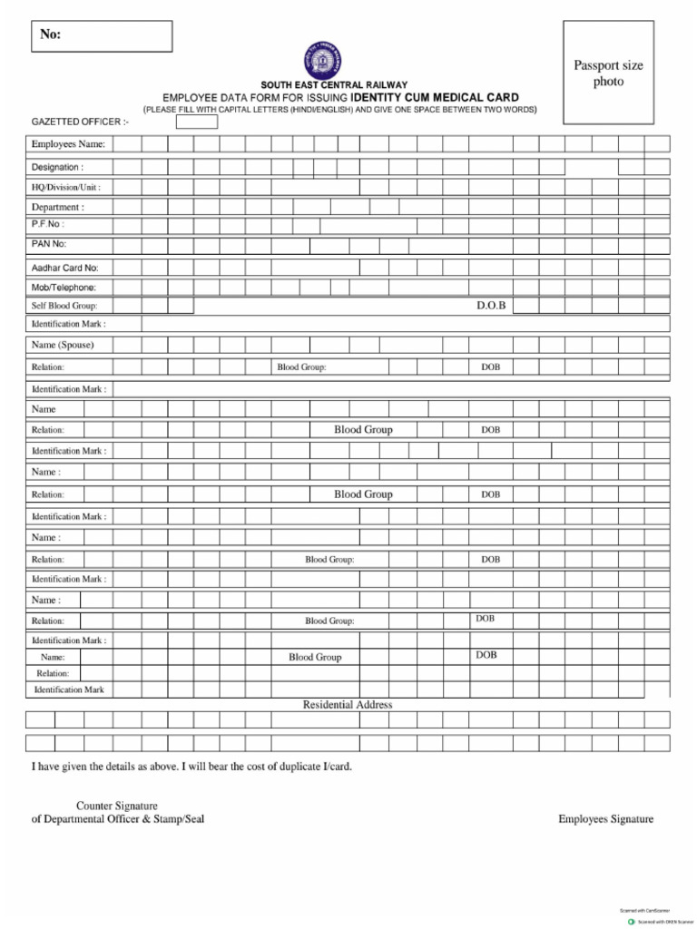 ID Card Form-1 | PDF