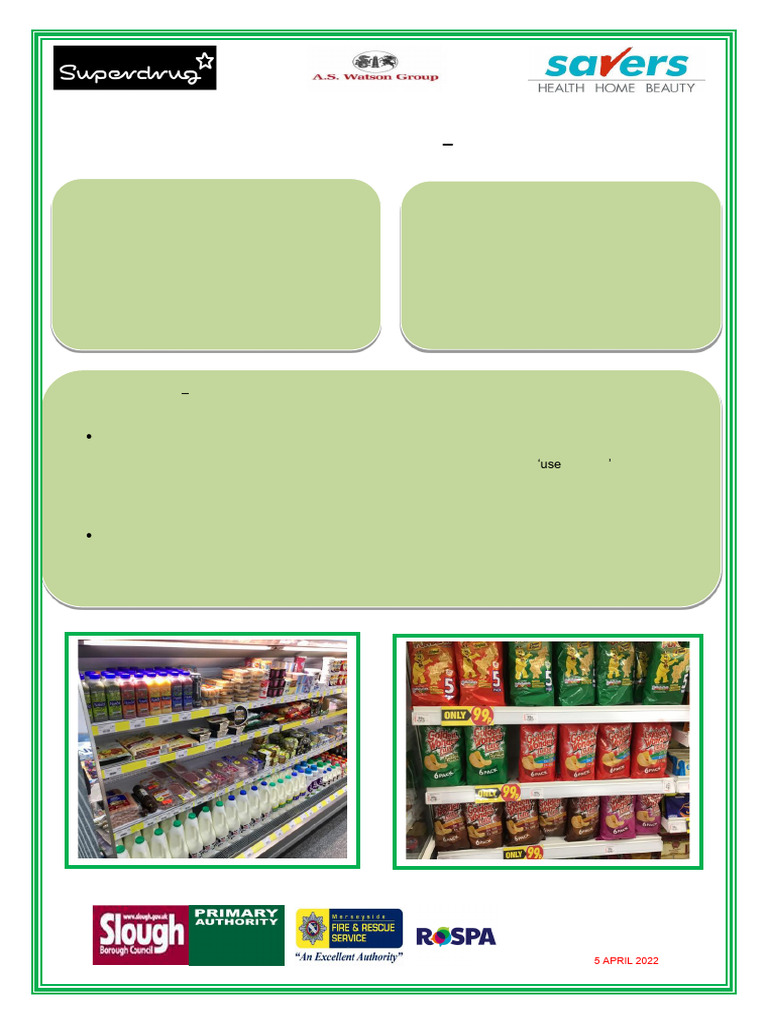 Food Safety Guidelines for Retail Stores | PDF | Food Safety | Foods
