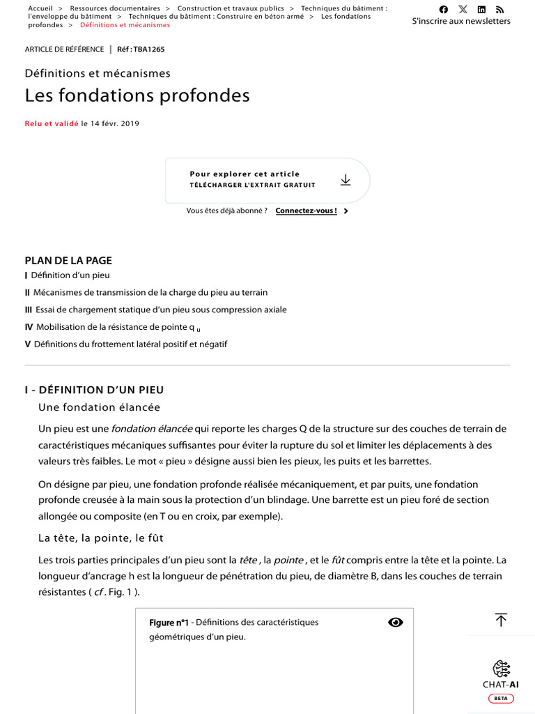 Fondations en puits : définitions et mécanismes | PDF | Fondation ...