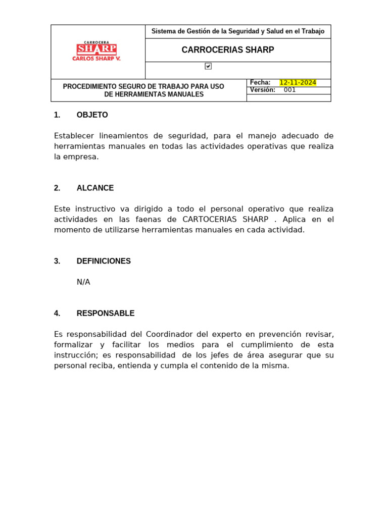 Seguridad en Herramientas Manuales | PDF | Tornillo | Herramientas