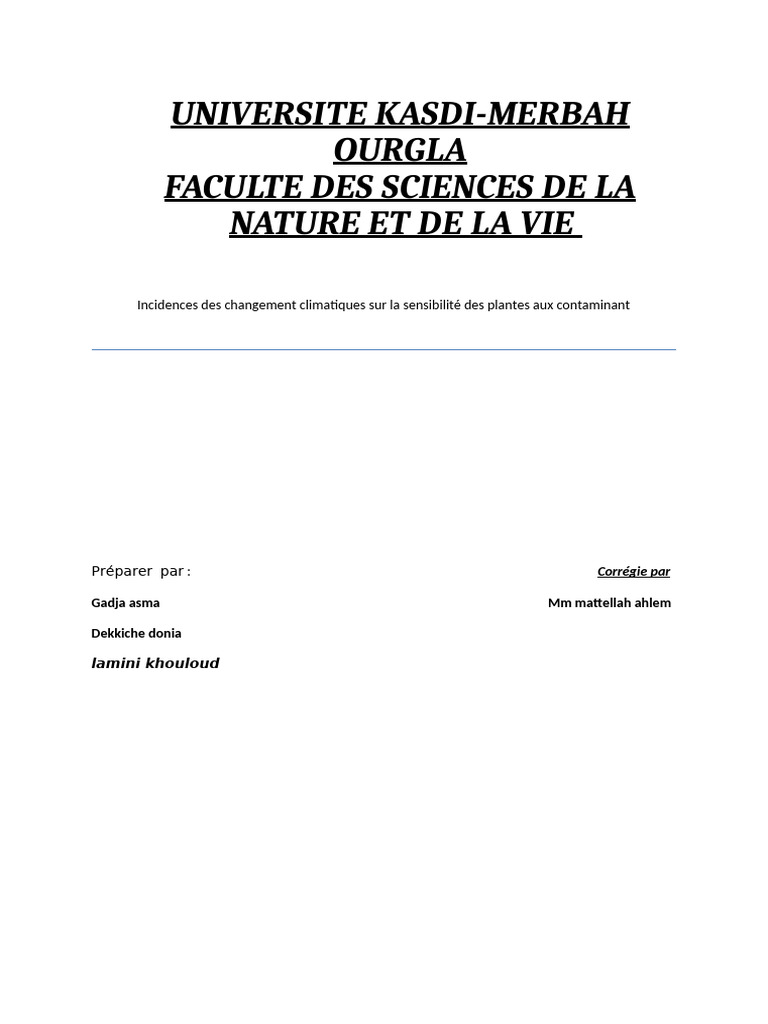 Impact du climat sur les plantes | PDF | Climat | Plantes