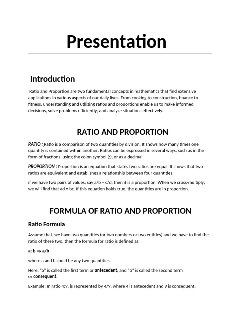 Broad Housing Ratio Formula