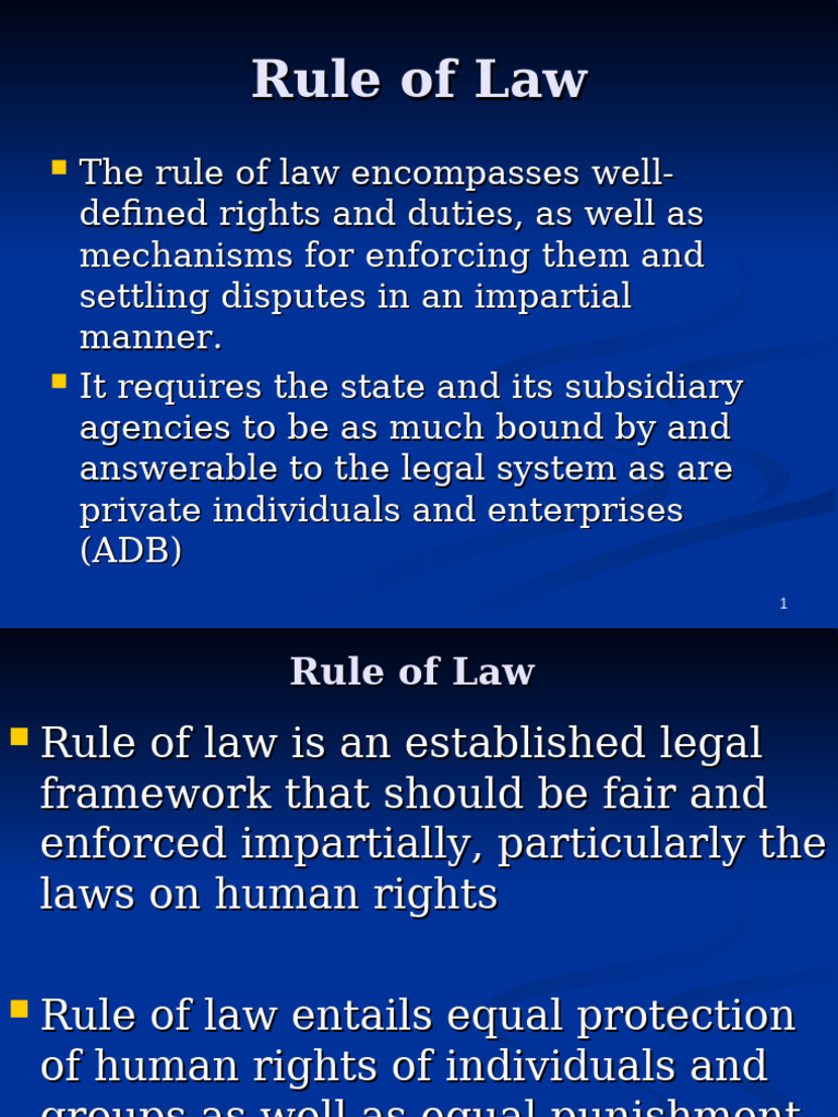 Rule of Law | PDF | Rule Of Law | Rights