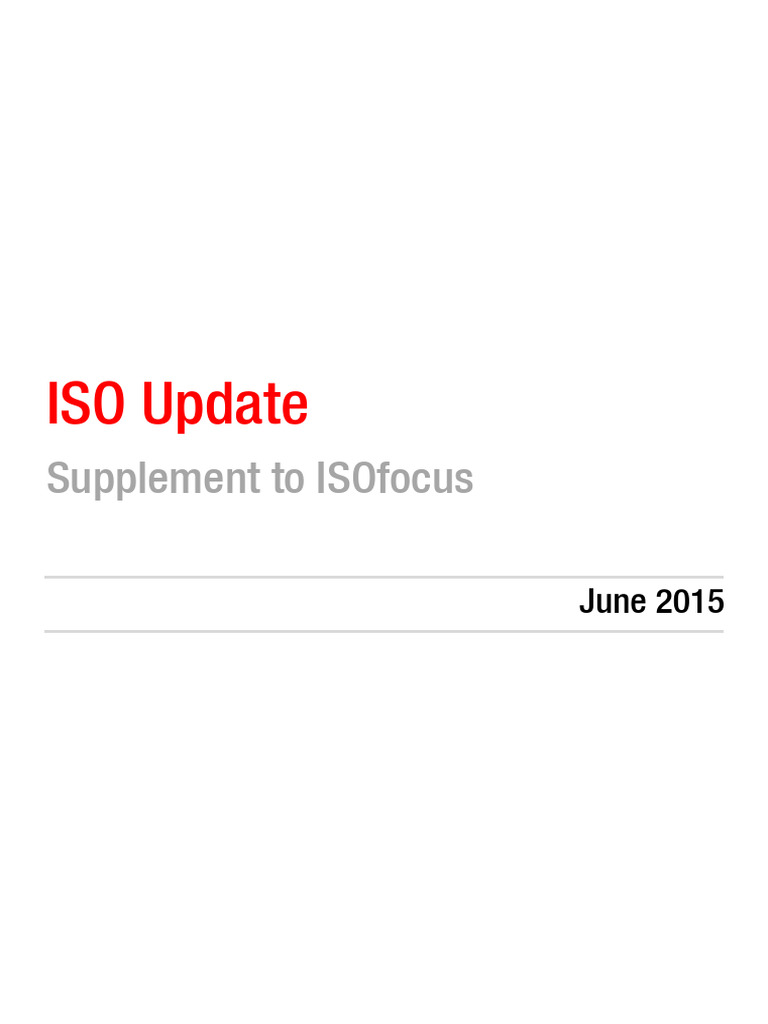 Isoupdate 201506 | PDF | Welding | Construction