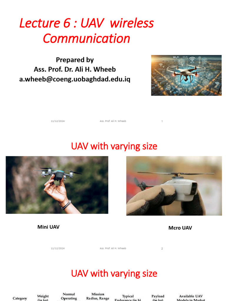 UAV Wireless Communication Overview | PDF | Computer Network | Ieee 802.11