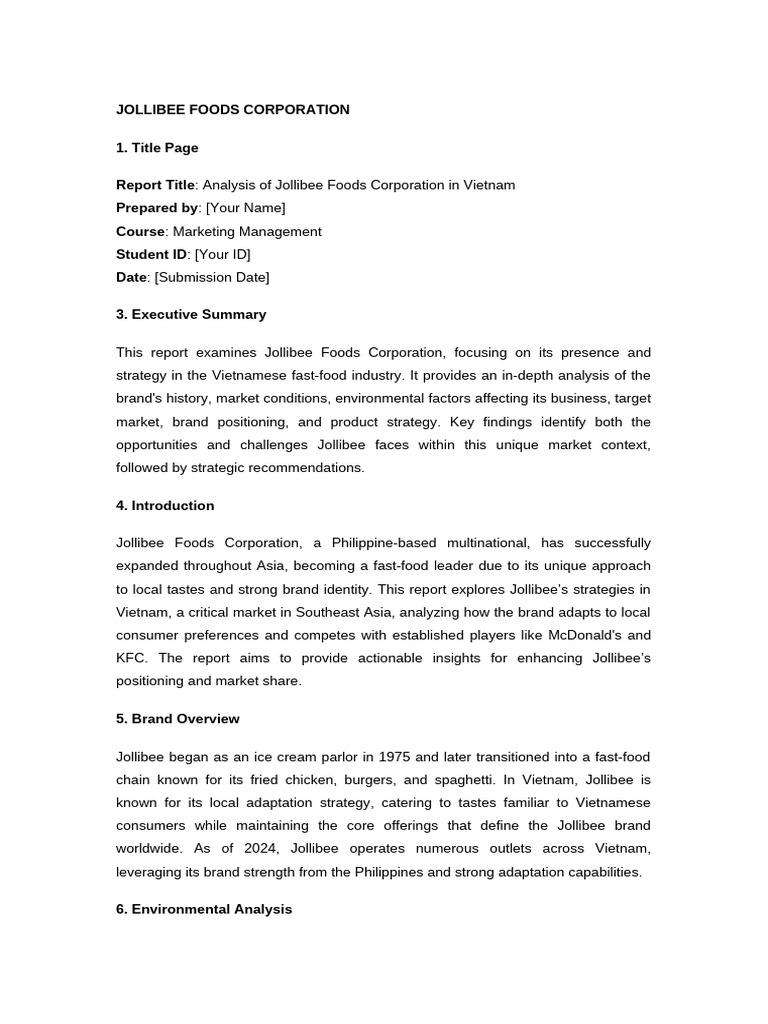 Jollibee Foods Corporation | PDF | Brand | Fast Food