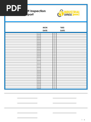 1. Forklift Inspection Checklist