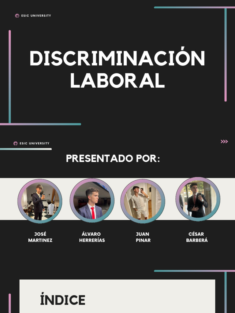 Discriminación Laboral: Tipos y Soluciones | PDF | Discriminación ...