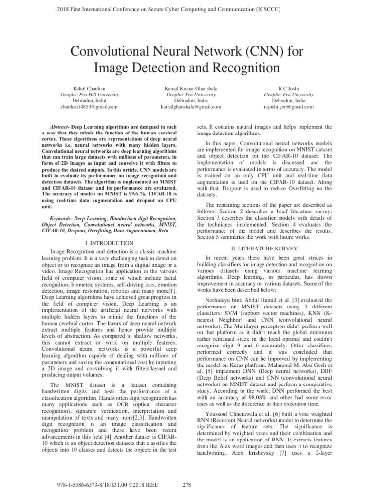 CNN for Image Recognition and Detection | PDF | Deep Learning ...
