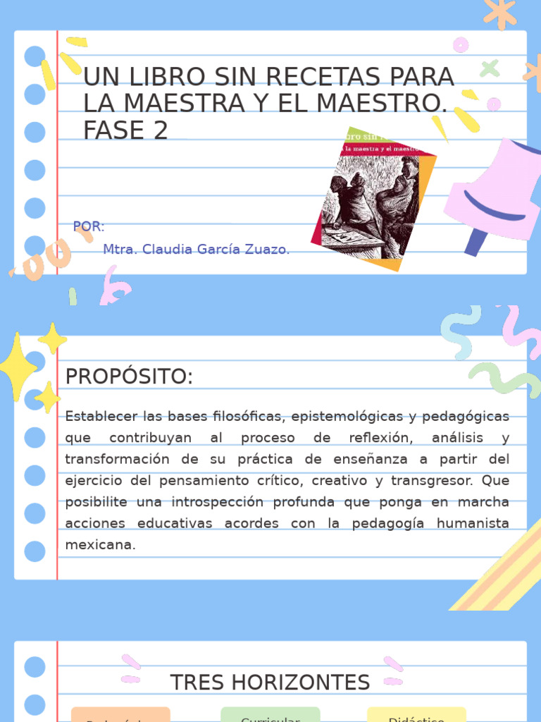 Un libro sin recetas Fase 2 para docentes | PDF | Educación de la ...