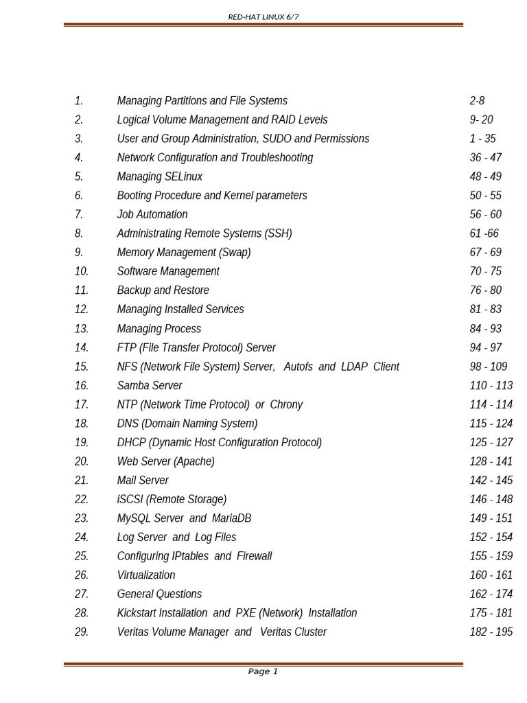 Red Hat Linux 6/7 Administration Guide | PDF | Sudo | Computer File
