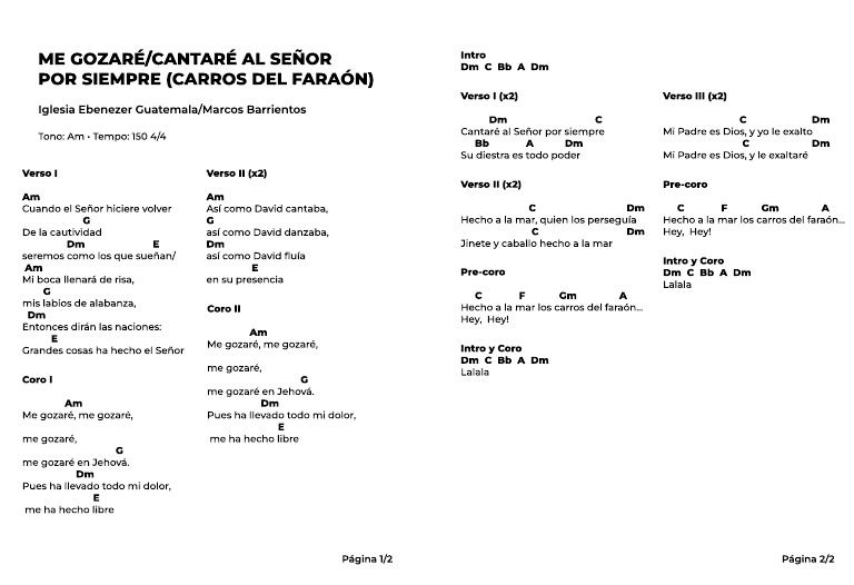 Me Gozaré en Jehová: Alabanza y Libertad | PDF