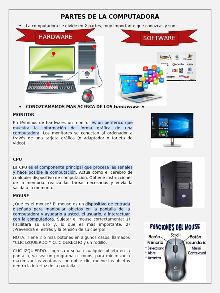 Partes de La Computadora | PDF