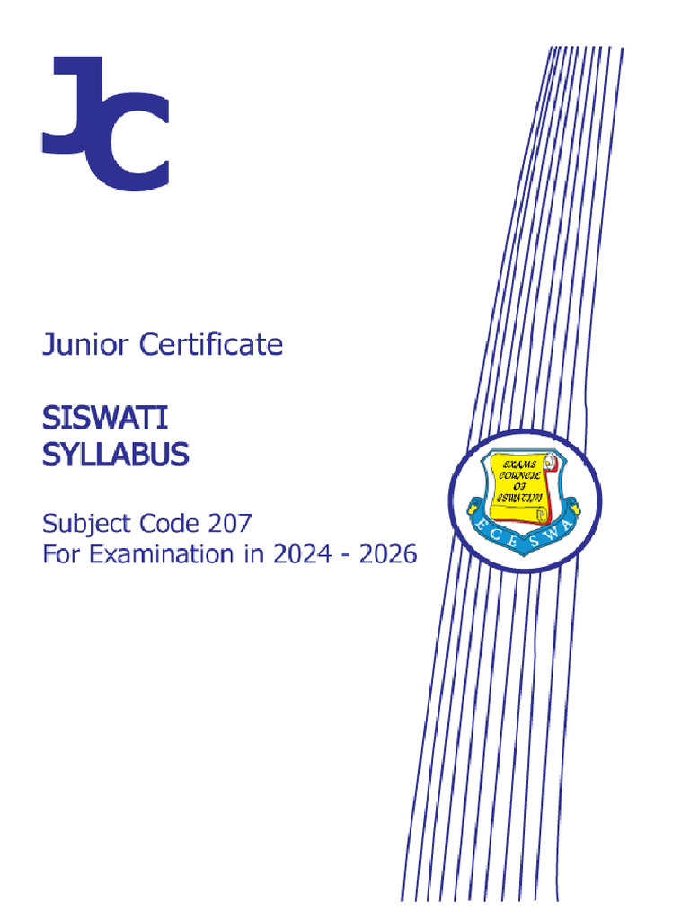 JC SiSwati Syllabus 2024-2026 | PDF | Curriculum | Learning