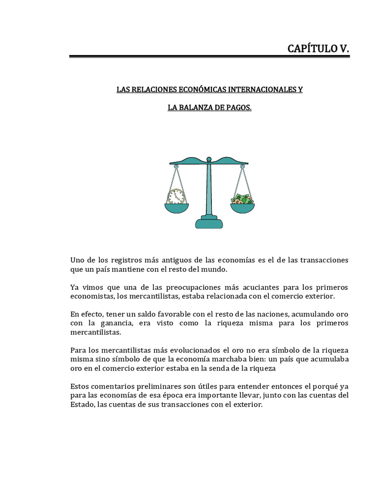 Balanza de Pagos y Relaciones Internacionales | PDF | Tipo de cambio ...