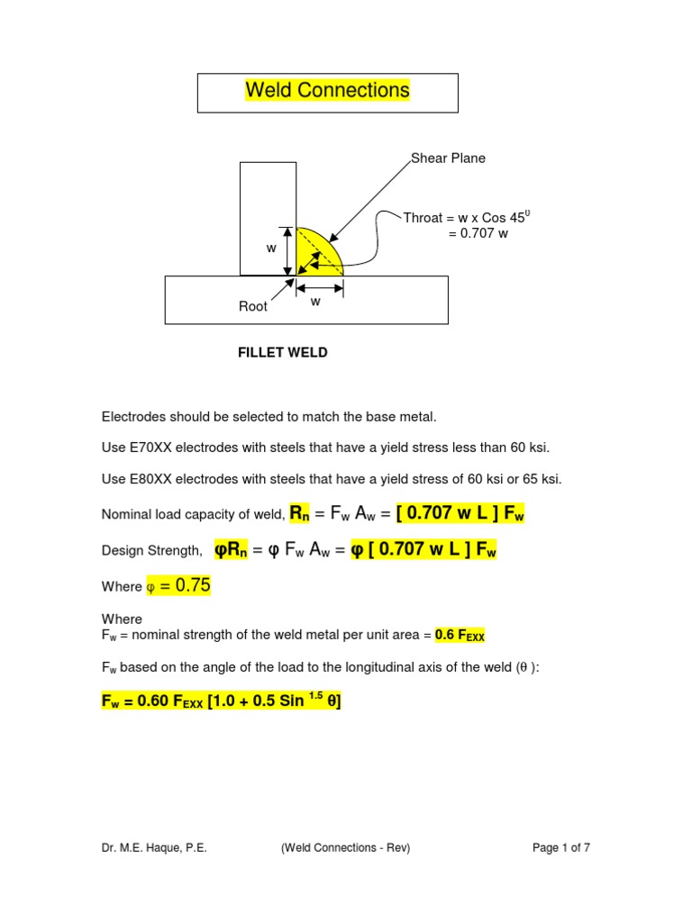 Weld Strength Of Materials Welding