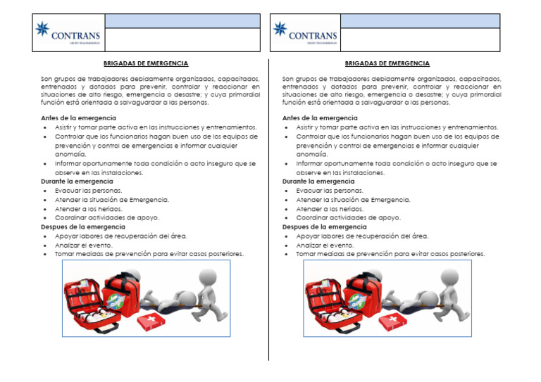 Brigadas de Emergencia: Seguridad Laboral | PDF | Seguridad y salud ...