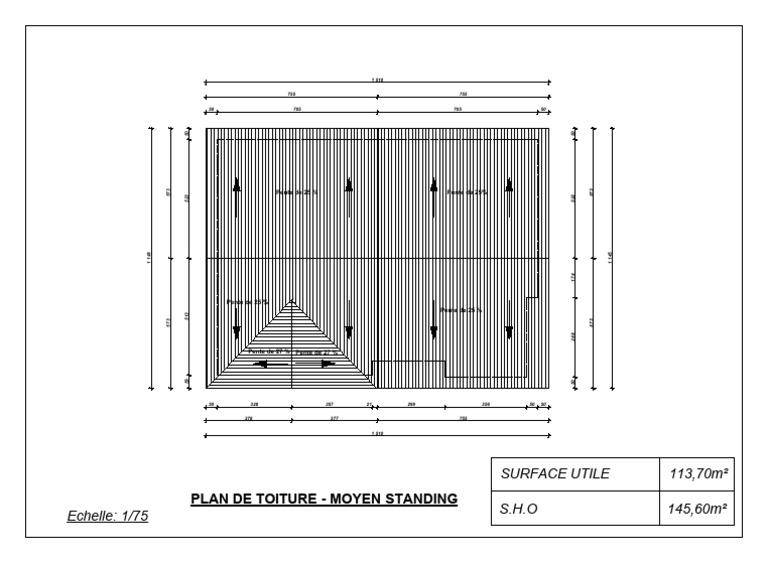 Plan de toiture moyen standing | PDF