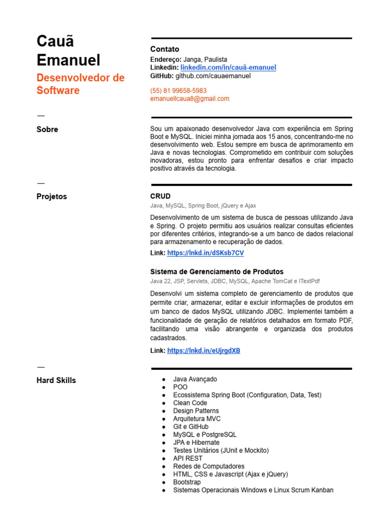 Desenvolvedor Java com Projetos em Spring Boot | PDF | Inicialização ...