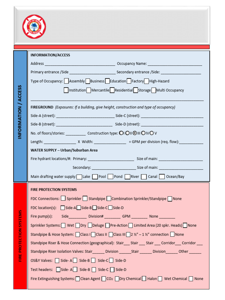 Miami Fire Rescue Pre-Incident Plan | PDF | Framing (Construction ...