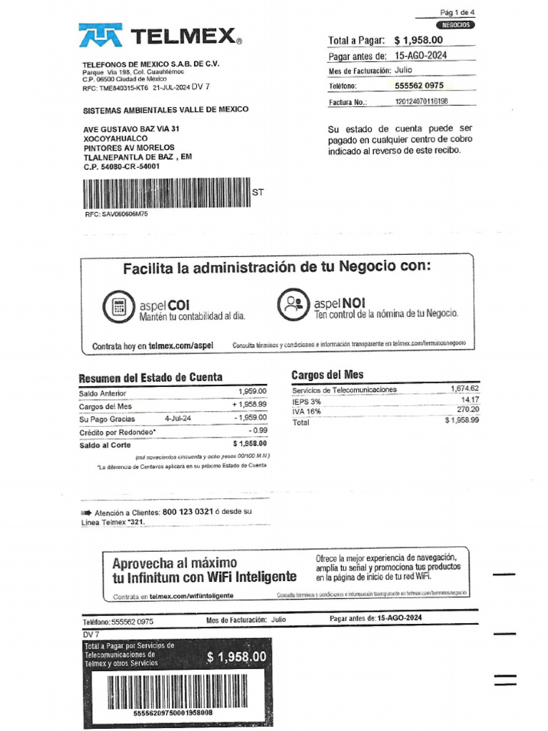 Telmex 0975 | PDF