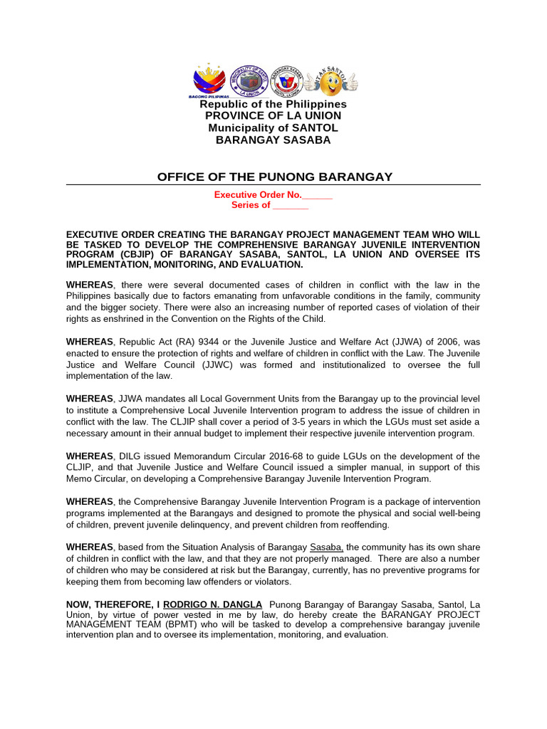 cbjip reso-e_o-1 | PDF | Juvenile Delinquency | Justice