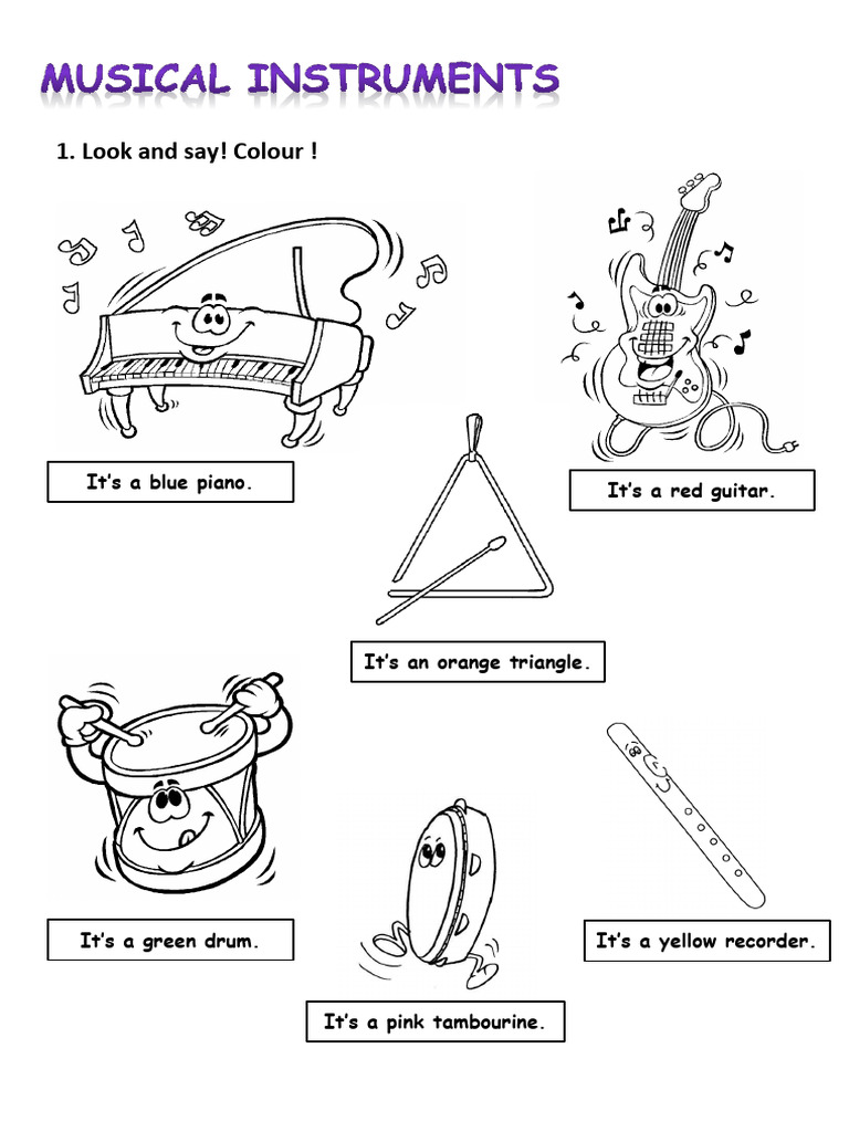 Colorful Musical Instruments Guide | PDF