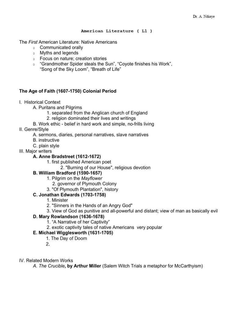 American Literature Course (L1) | PDF | Mark Twain | Walden