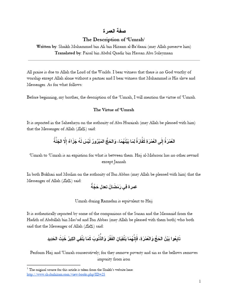 Guide to Performing 'Umrah Steps | PDF | Abrahamic Religions | Sharia