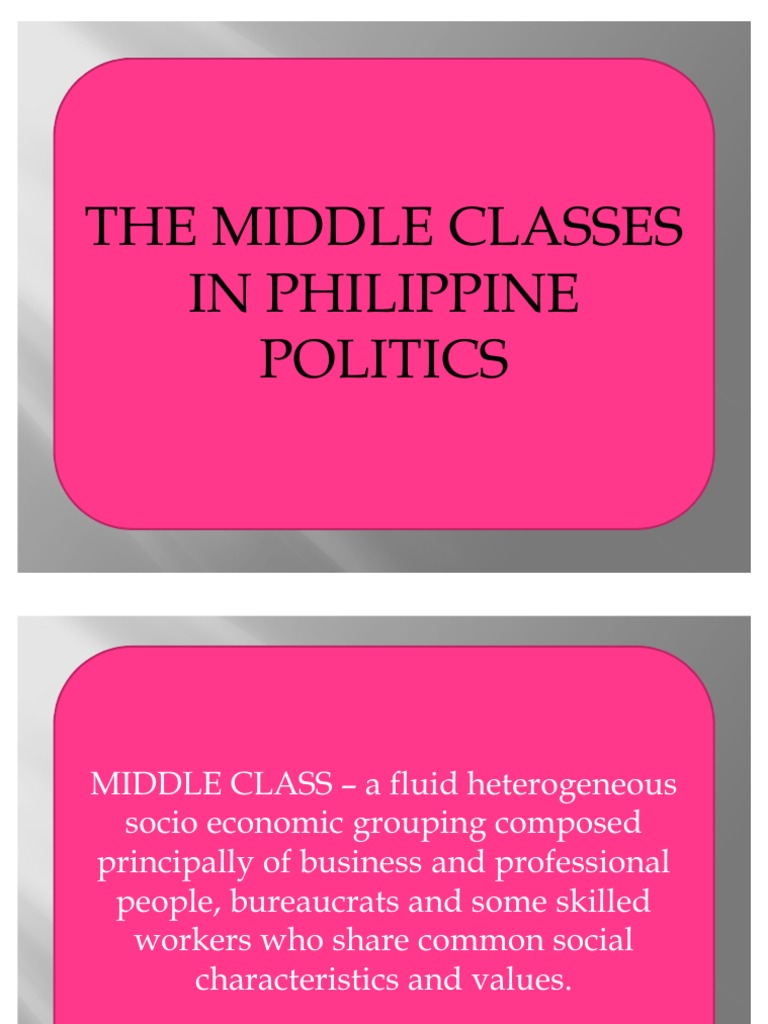 The Middle Classes in Philippine Politics PDF