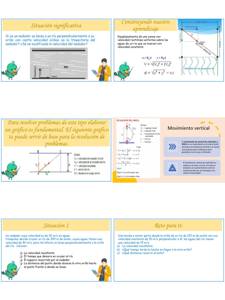 Física del Movimiento en Ríos | PDF | Velocidad | Nadando
