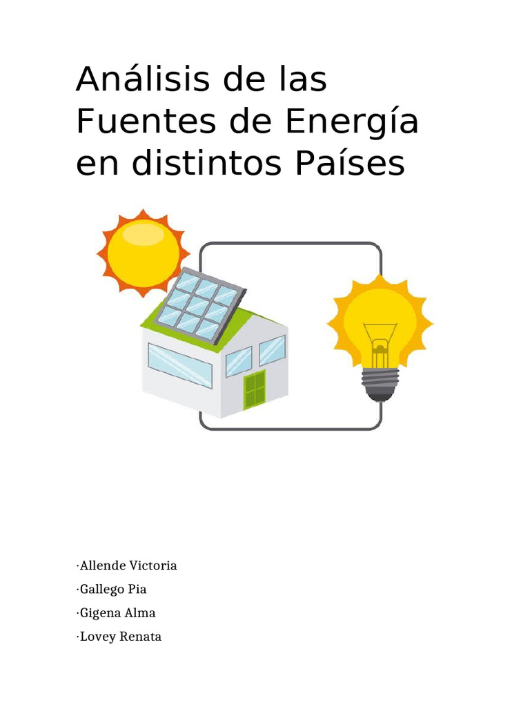 Análisis de Las Fuentes de Energía en Distintos Países | PDF | Energía ...