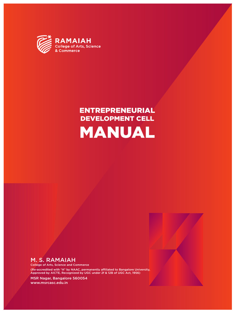 Entrepreneurial Development Cell Pdf Entrepreneurship Business