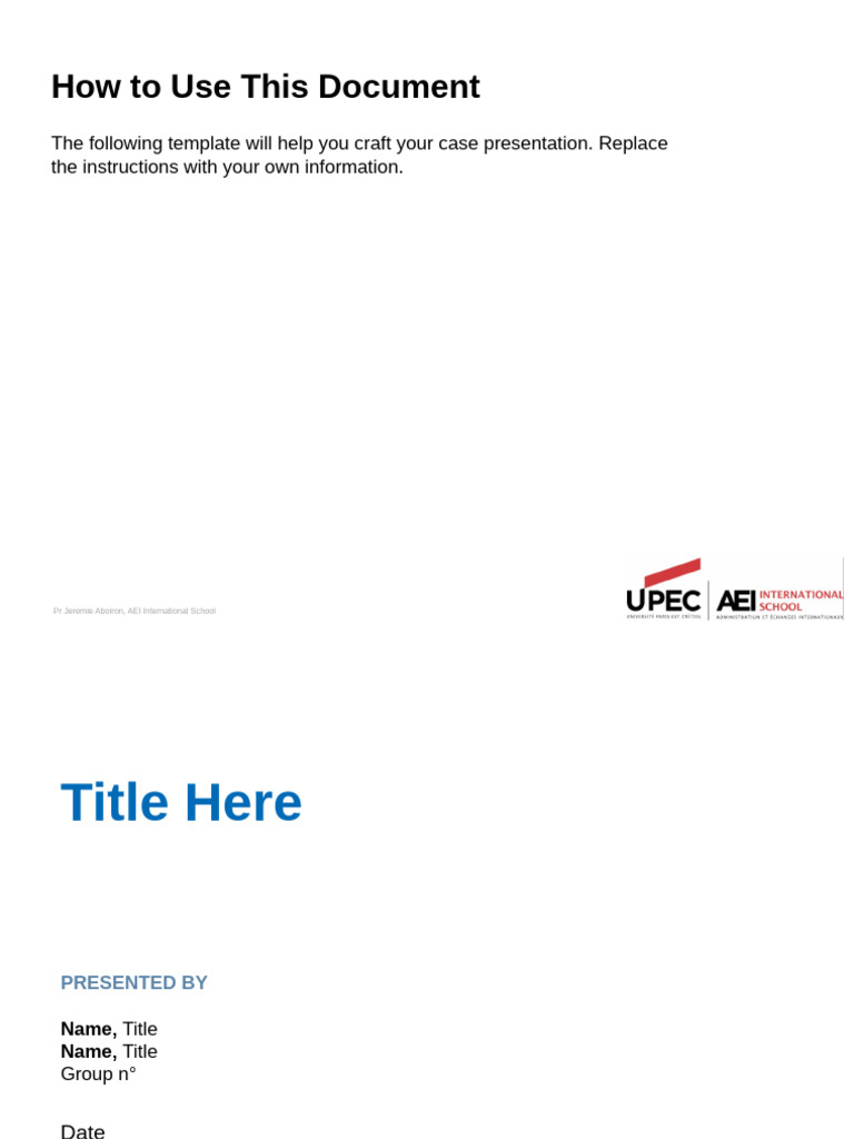 Case Template | PDF | Internal Rate Of Return | Economies