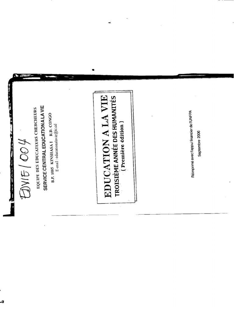 ED VIE 3ème 1 | PDF