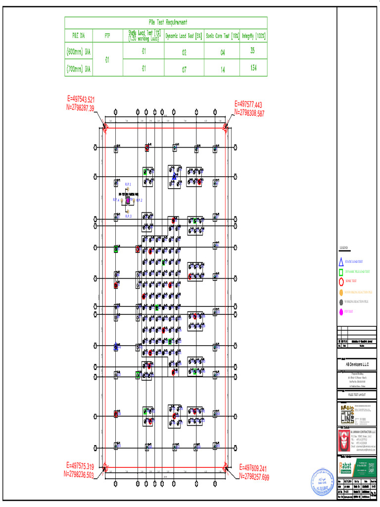 Piles Test Layout Document | PDF