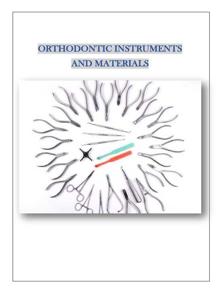 Orthodontic Instruments | PDF
