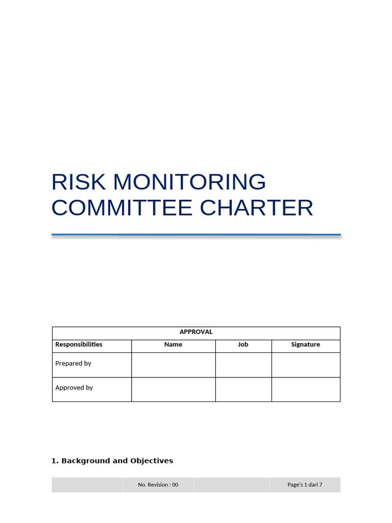 Risk Monitoring Committee Charter | PDF | Risk Management | Risk