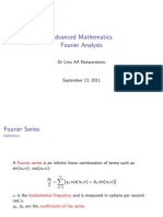 Advanced Mathematics Fourier Analysis: DR Lino AA Notarantonio