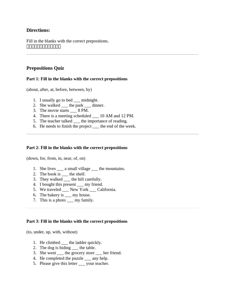Aj Prepositions2 | PDF