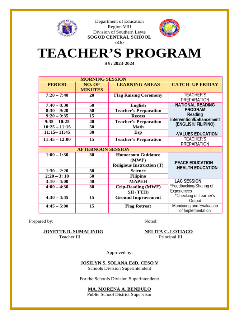 Teachers PROGRAM LATEST | PDF | Behavior Modification | Teaching