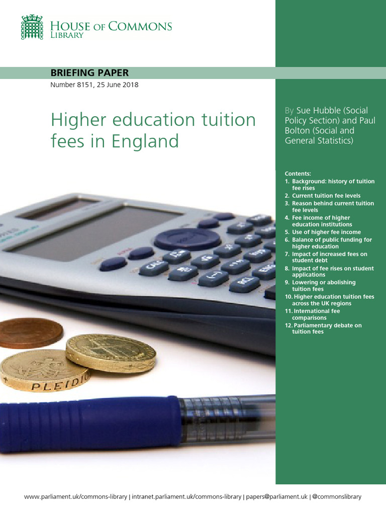 Higher Education Tuition Fees in England | PDF | Tuition Payments ...
