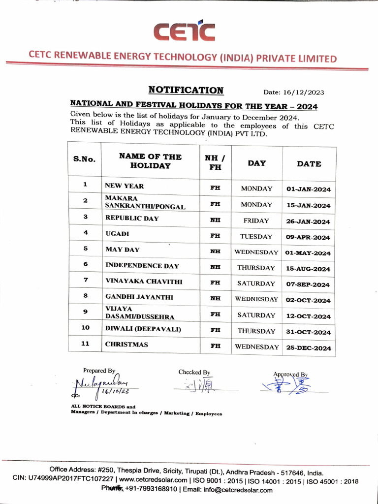 CETC National & Festival Holidays 2024_4 PDF Observances