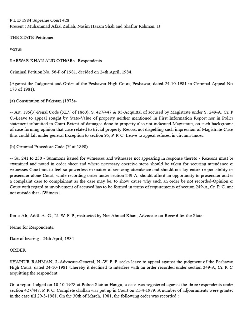 Supreme Court Ruling on Acquittal Case | PDF | Prosecutor | Acquittal