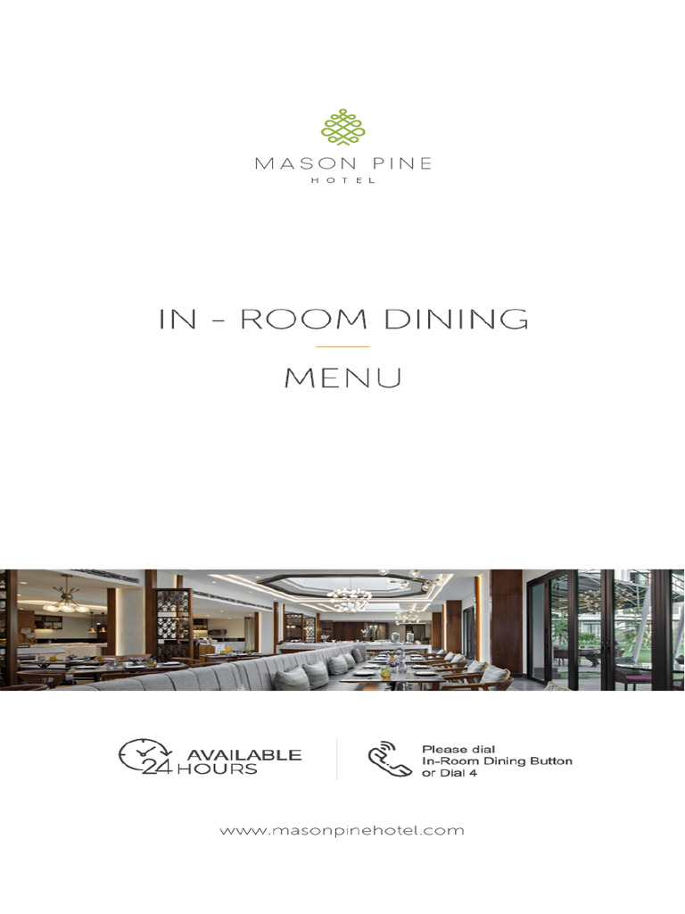 Menu In-Room Dining Ringkas | PDF
