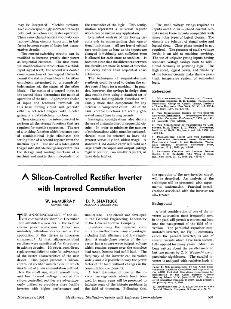Research Paper 1 SCR | PDF | Power Inverter | Rectifier